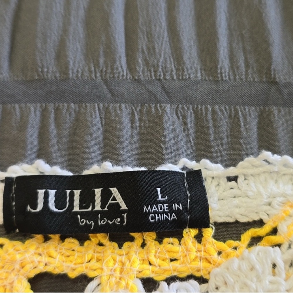 Yellow and White Crochet Tank Top - Picture 2 of 2